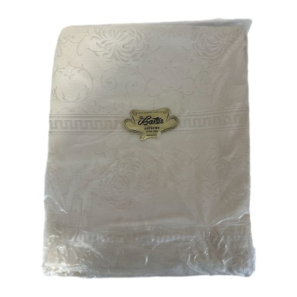 Bates Supreme Ivory Table Cloth Cover Style #1471 54"x72" Vintage NEW - Picture 1 of 6